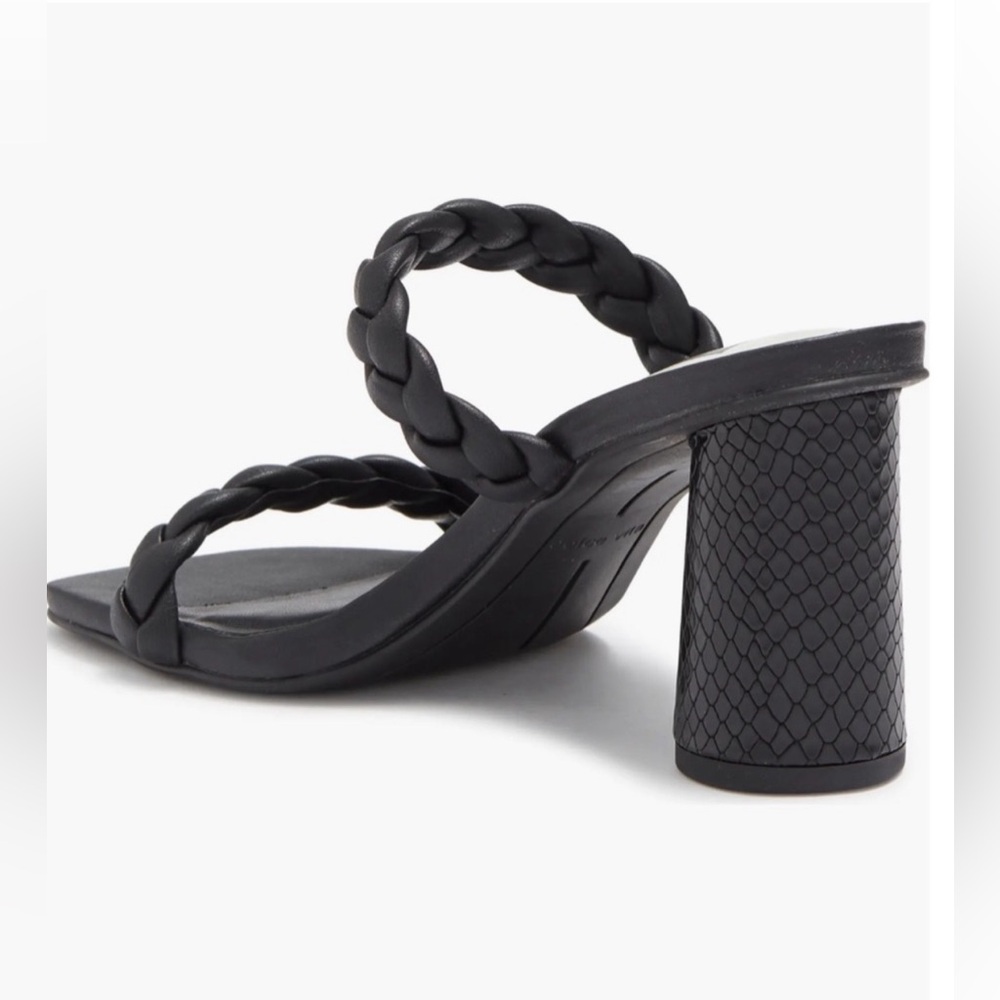 Dolce Vita Black Nairi Braided Women's Heels size 7.5 only worn once - Picture 2 of 3